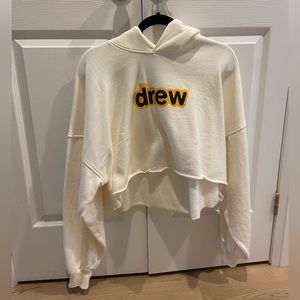 DREW House Authentic Cropped Hoodie Off White FW22